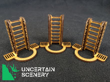 Load image into Gallery viewer, 28mm Freestanding Ladders (set of 3) (Type 2) - Uncertain Scenery