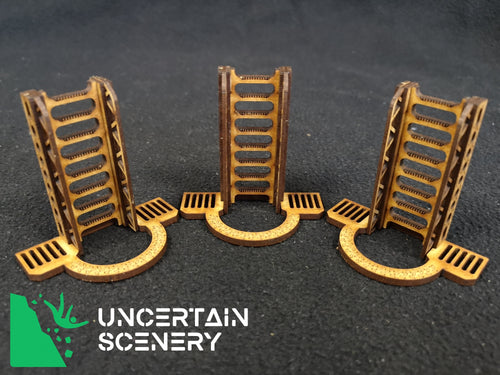 28mm Freestanding Ladders (set of 3) (Type 2) - Uncertain Scenery